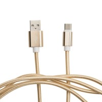 Tuttonica Zinc Alloy 2A Data Cable, Fast Charging, Weaving Thread, Gold – Type-C, 1 meter- TUTTO- C606+C